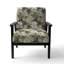 Chaise d'appoint rembourrée blanche à motif tropical Neutral Oasis Ii Tropical-237066033
