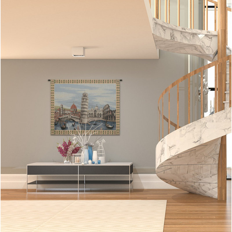 Loom Woven Cotton Blend Wall Hanging, 52" H x 68" W x 0.1" D