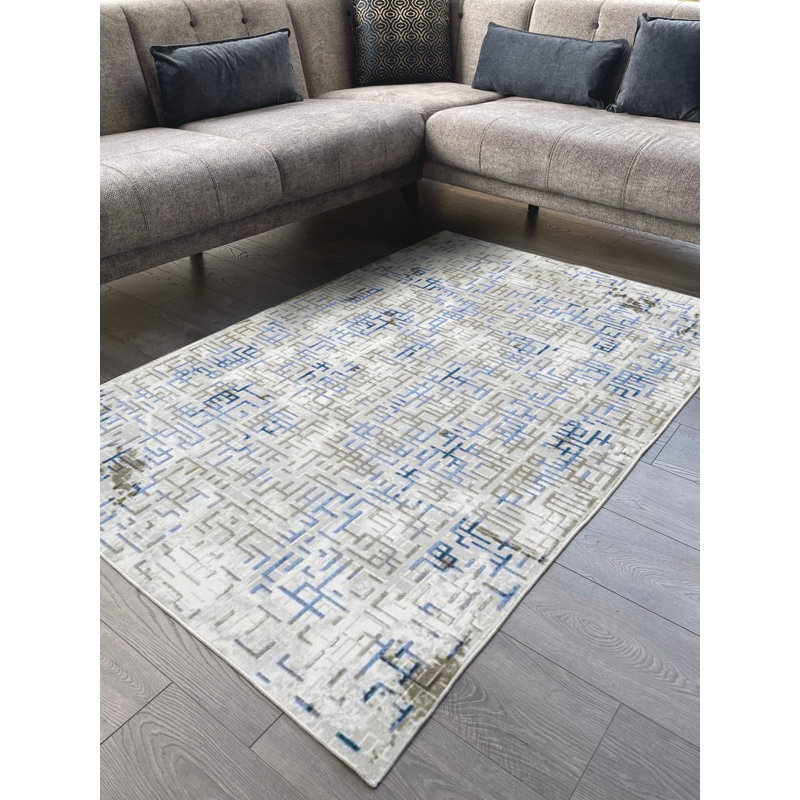 Tapis en coton Deonte, Carré 2 pi 7 po