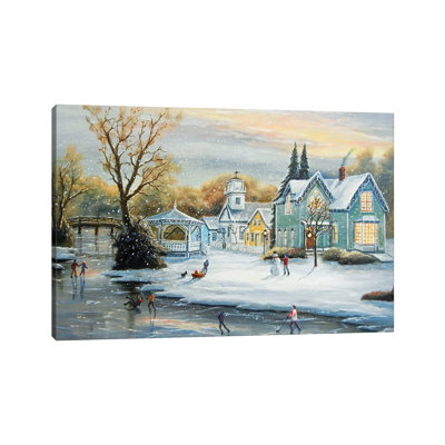 Mill Race Winter by Jim Williams - Wrapped Canvas Painting