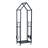 Hagenah 18'' W Metal House Log Rack with Wheels and 4-Piece Fireplace Tool Set