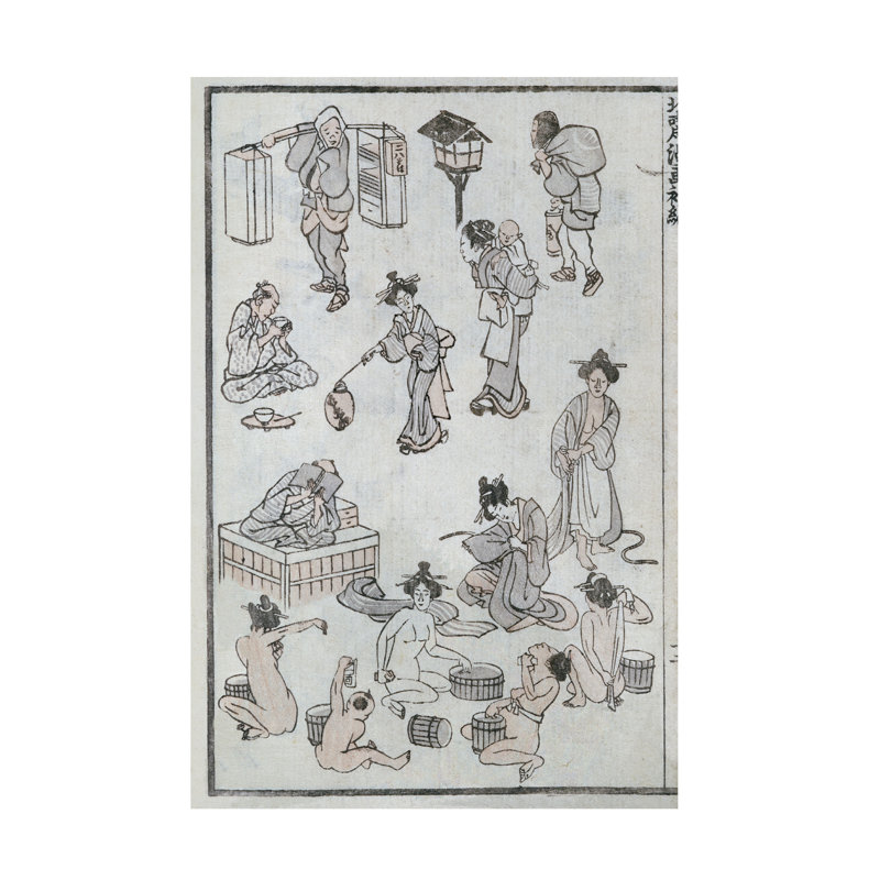Art sur toile Katsushika Hokusai, H 19 po x l 12 po
