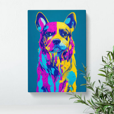 XC1022-1558X Colourful Dog No.2 Abstract - Wrapped Canvas Print