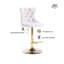 Tabourets de bar pivotants avec garniture cloutée, dossier capitonné en velours et repose-pieds doré, hauteur de comptoir réglable-1457827927-1471286627
