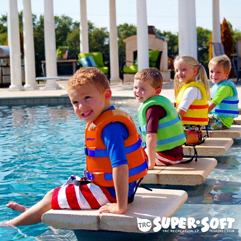 TRC Recreation Super Soft Child Life Jacket Safety Vest, Medium, 2 Pack, Blue
