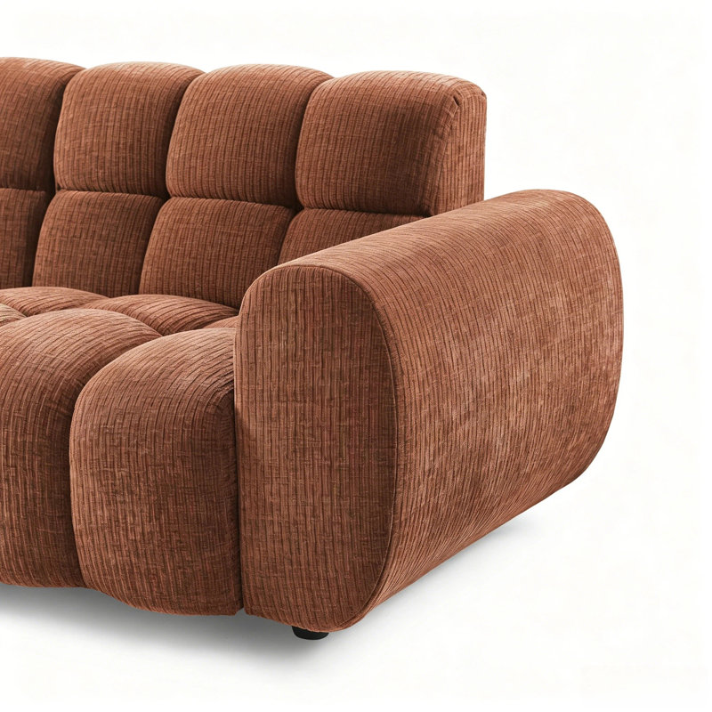 Canapé combiné modulaire de style moderne sans souci de style moderne d'Oller Minimore Type3, Rouille