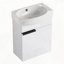 Meuble-lavabo de salle de bain avec portes à fermeture en douceur et support de rangement-1612181994