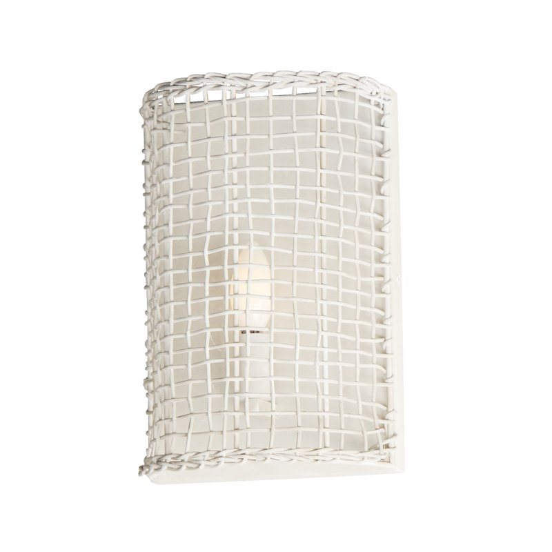 Cestino-Wall Sconce, Weathered White