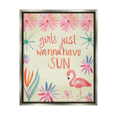 «Girls Wanna Have Sun Tropical Summer Floral» par Katie Doucette - Peinture