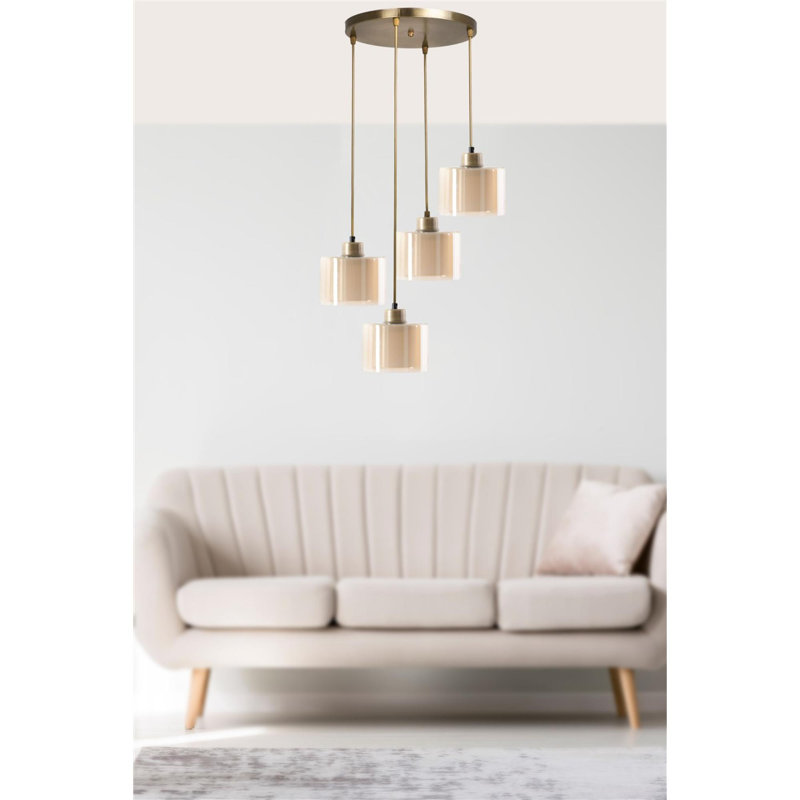 Malcom 4-Light Cluster Square Pendant