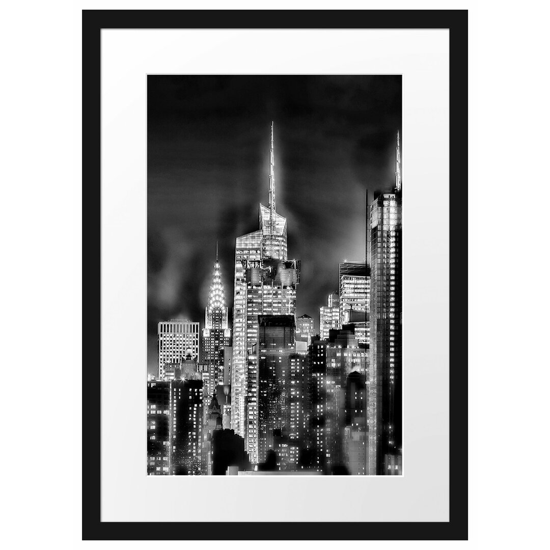 Gerahmtes Poster New York von Oben