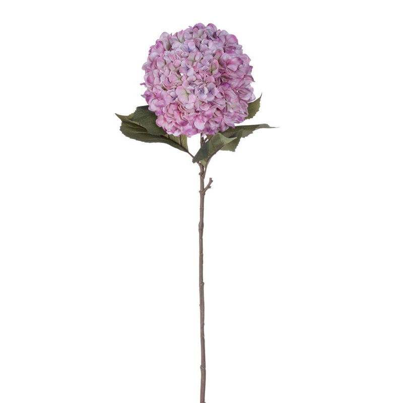 Tige d'hortensia de 42 po, H 42 po x l 4 po x P 7 po, Rose