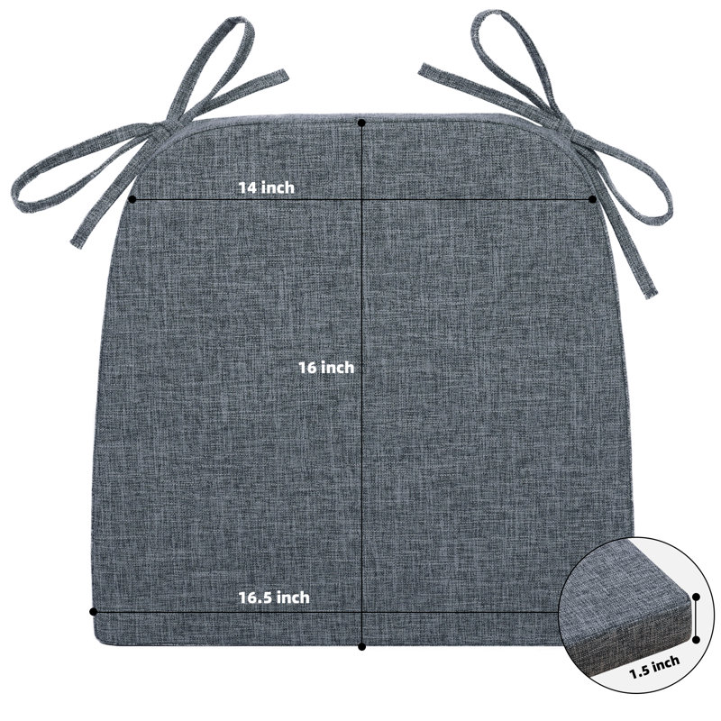 Coussin de chaise d'intérieur 1,5 po, Gris