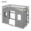 Lit mezzanine simple avec échelle-349668079-349668065