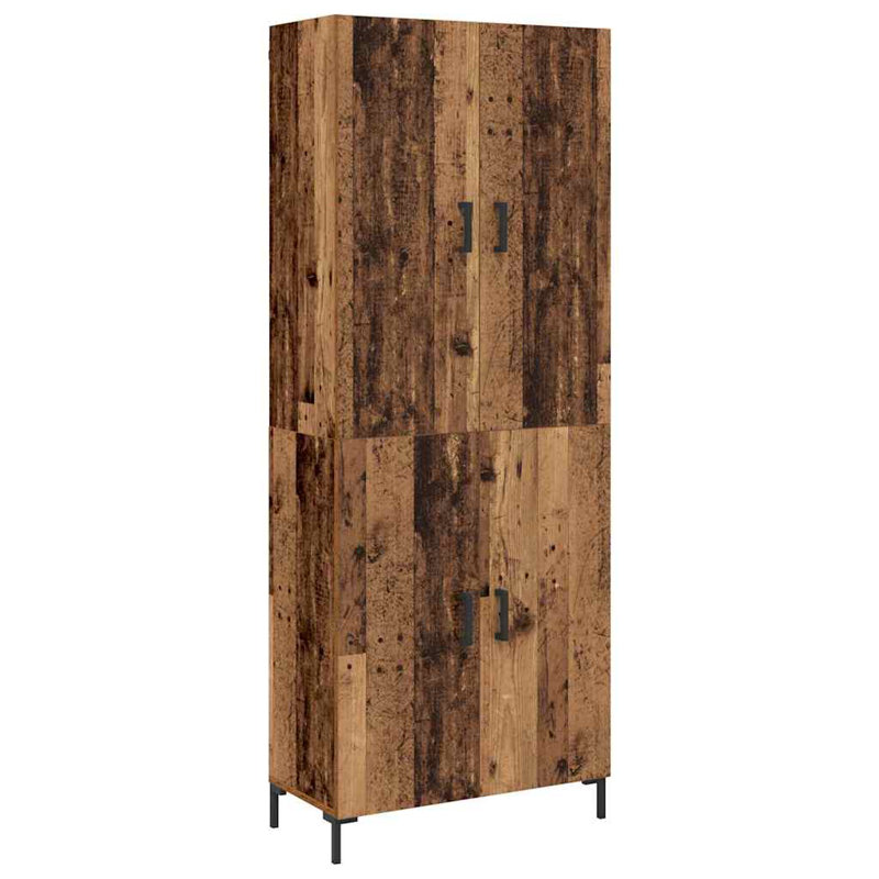 Highboard 69.5 X 34 X 180 Cm Engineered Wood, Old Wood