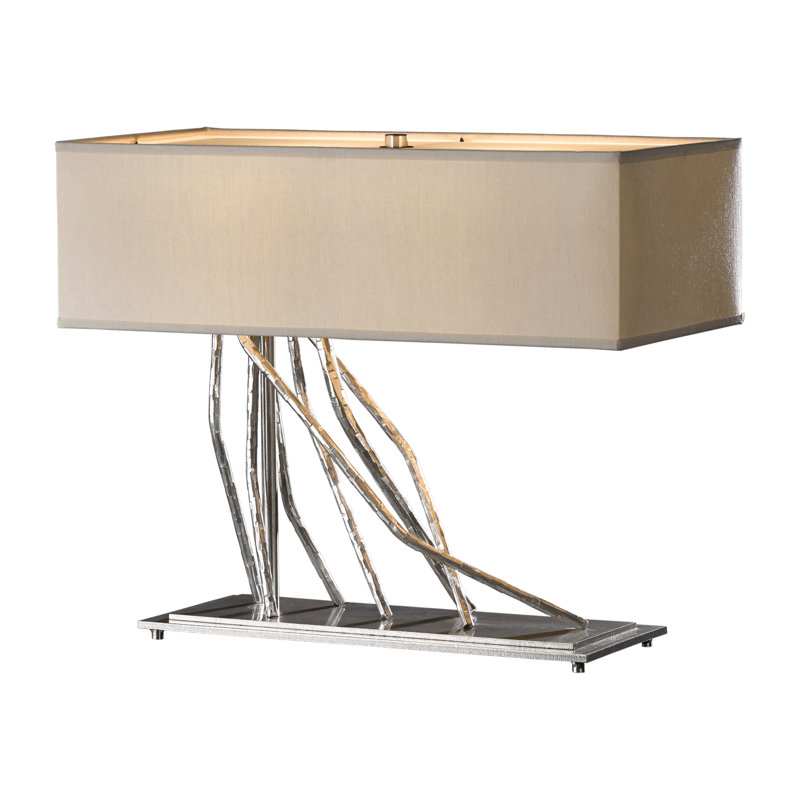 Brindille 16.5" Table Lamp, Flax, Vintage Platinum
