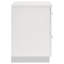 Table de chevet blanche 2 tiroirs ultrabrillante