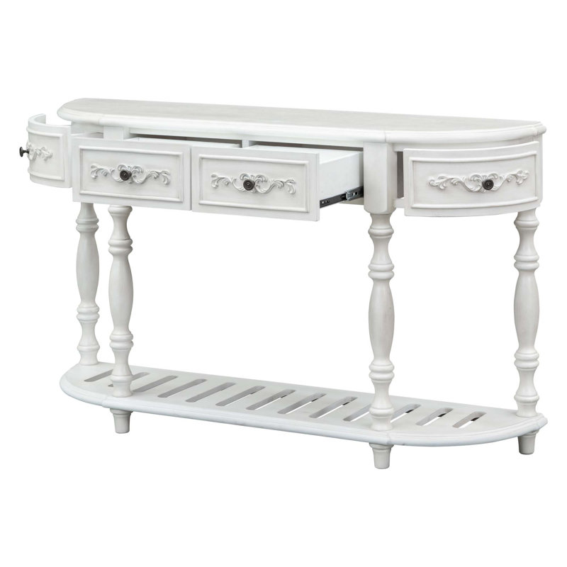 Moriann Console Table, Antique White, Antique White