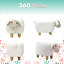 15 po Repose-pieds en forme de mouton blanc en forme de siège