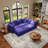 137.8" W 6 - Piece U Shape Upholstered Sectional Sofa Oversized 6-Seater Modular Sofa With Ottomans-473902261