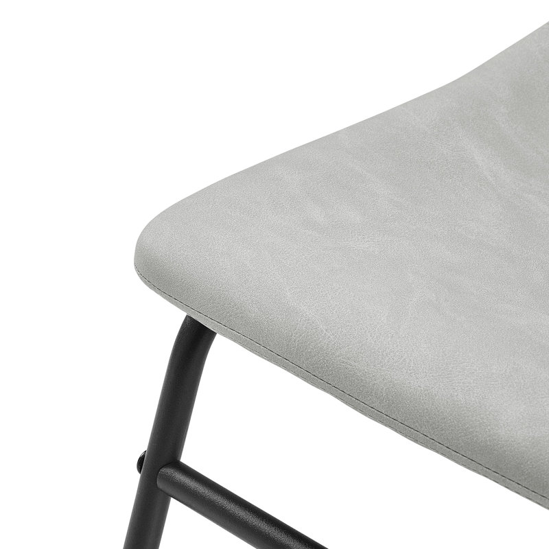 Chaise d'appoint rembourrée Bailey, Similicuir gris