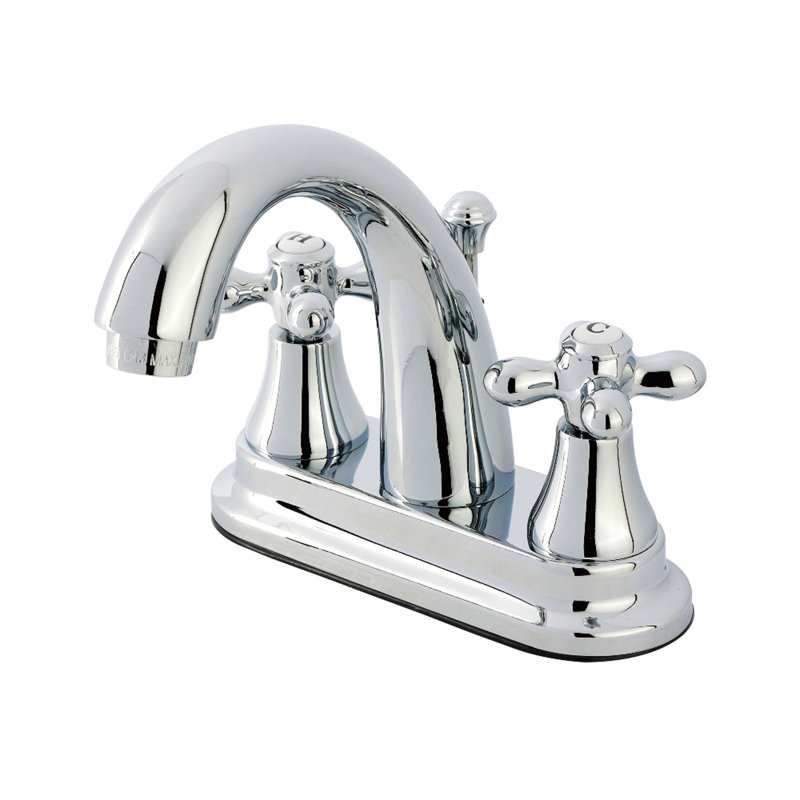 Kingston Brass English Vintage Two-Handle 3-Hole Deck Mount 4" Centerset Bathroom Faucet with Brass Pop-Up, Satin Nickel