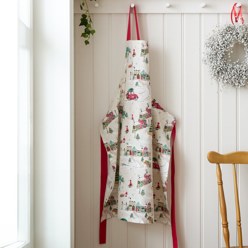 Christmas Town Cotton Kitchen Adult Apron