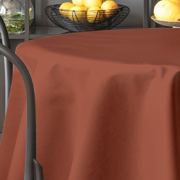 Nappe en faux lin, 120 po x 90 po, Brique