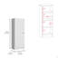 Armoire de cuisine H 47 po, armoire à une porte, quatre tablettes intérieures-1051305576