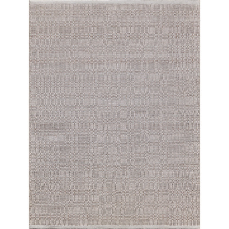 Echo Geometric Area Rug in Ivory, Rectangle 3' x 5'