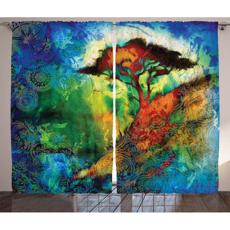 Whitley Semi Sheer Curtain Pair, 54" W x 96" L