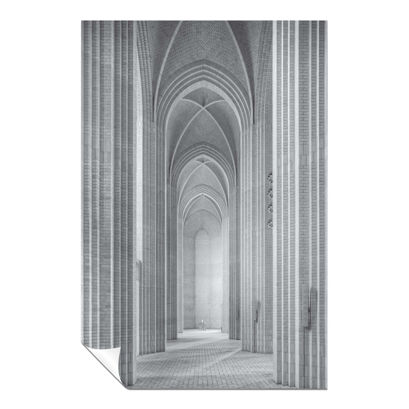 Cloister In The Grundtvig Kirke - No Frame Print on Glass, Paper, 31cm H x 20cm W
