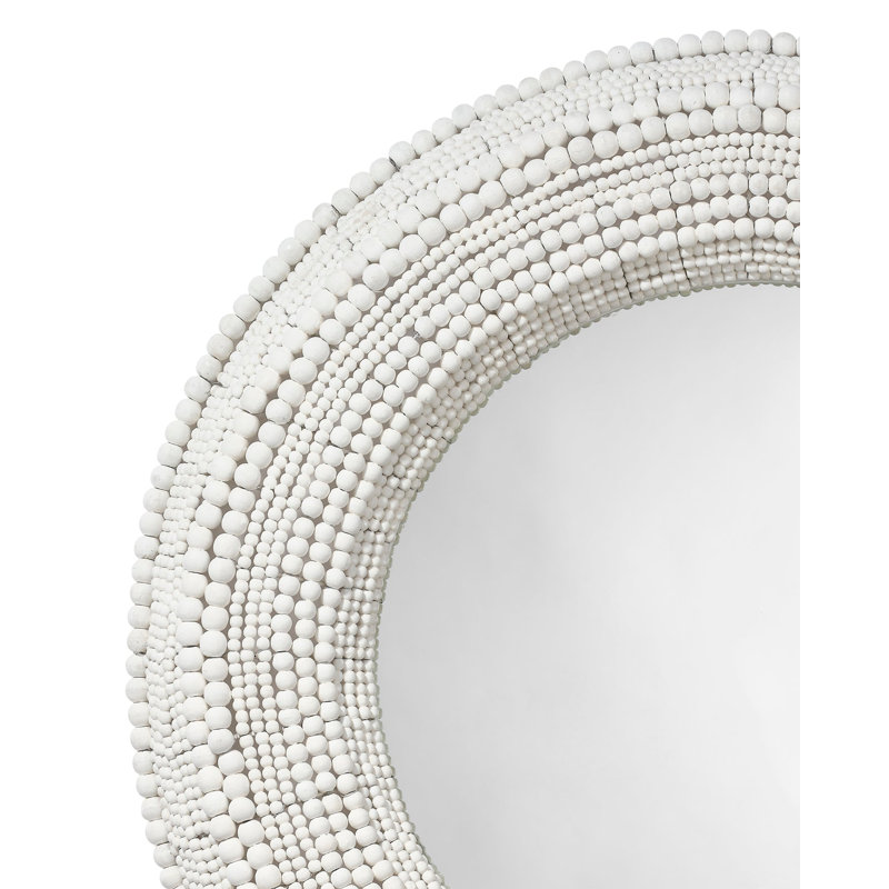 Strand Round Mirror, White