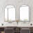 Arched Recessed Medicine Cabinet Mirror-114309790