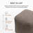 Marta 20" Stone Beige Upholstered Pouf Ottoman-117292721