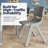 Goddard 35"W x 65"L Half-Moon Plastic Adjustable Activity Table Set - 4 Chairs-134112393