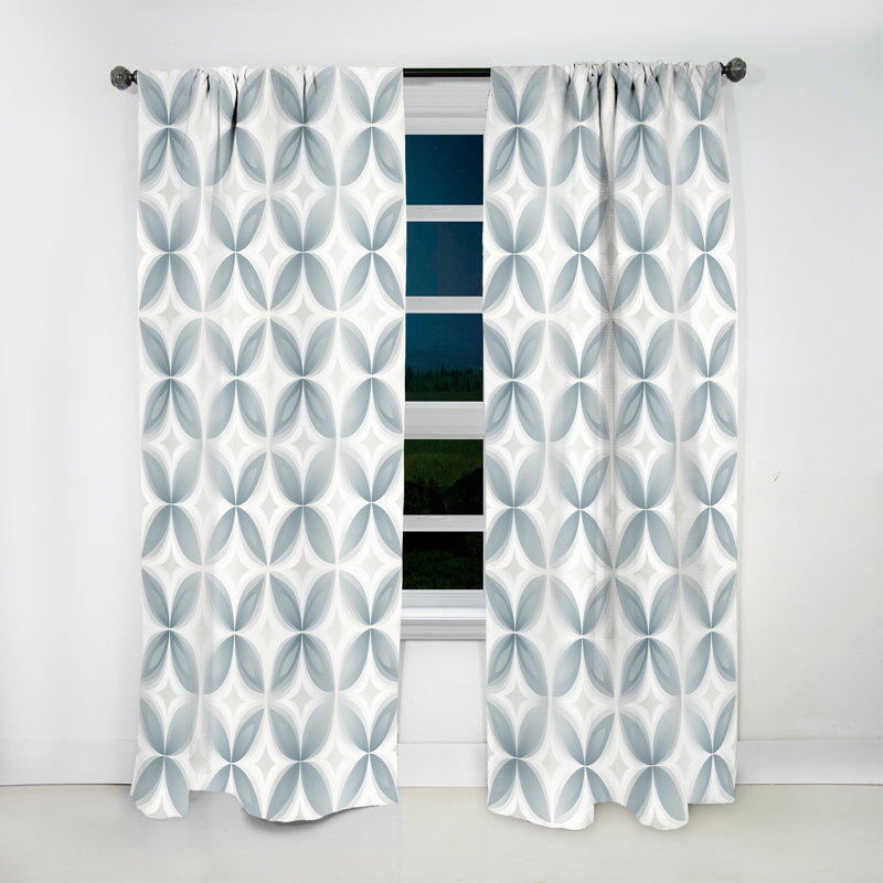 Monogramme doux - Rideau damassé - Velours obscurcissant - 1 panneau, L 52 po x L 84 po