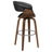Walnut And Ecru Swivel Bar Stool-149842762