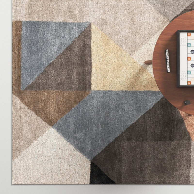Ruben Viscose Geometric Indoor Rug, Rectangle 5' x 8'