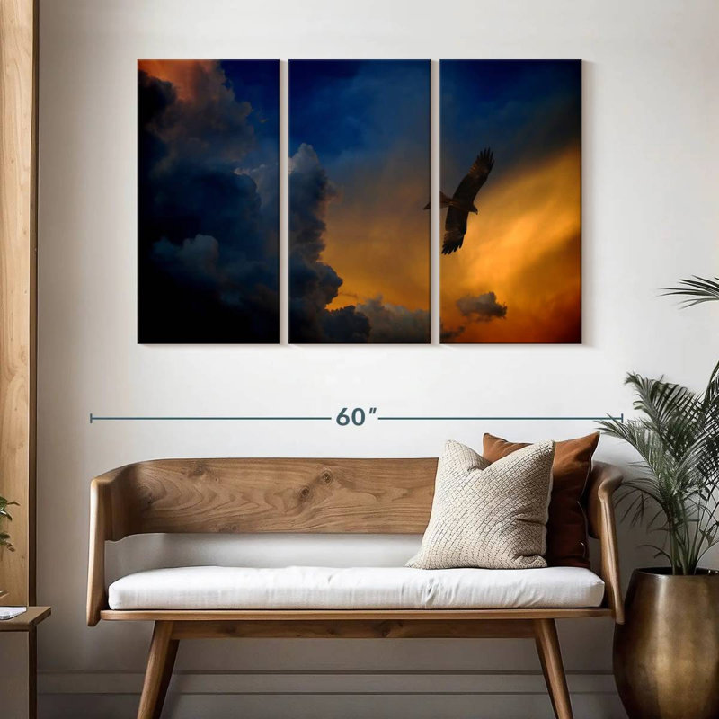 Twilight Flying Eagle, 32" H x 50" W