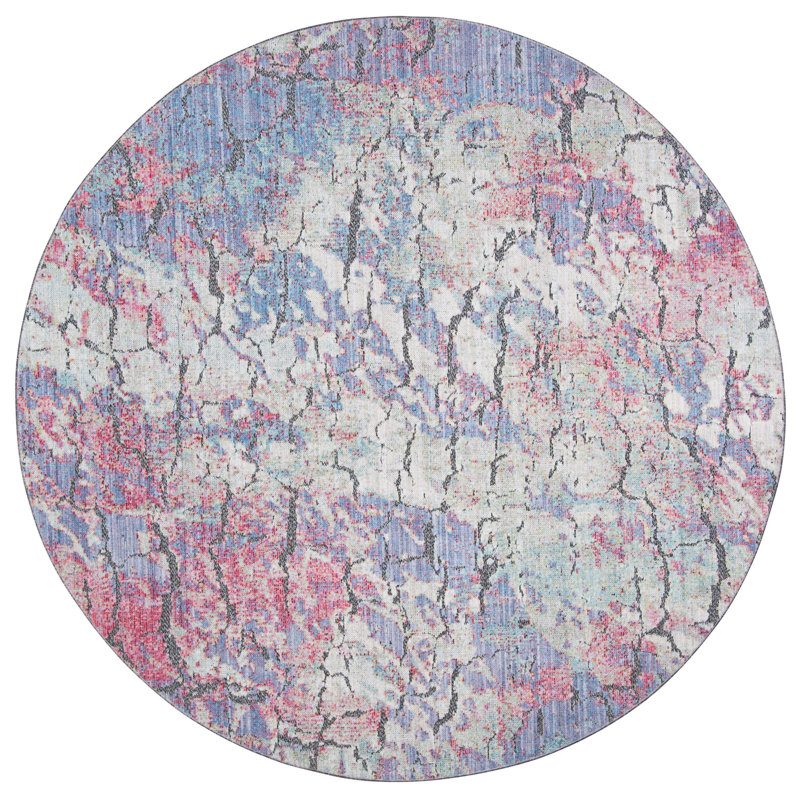 Tapis abstrait Higginson Provance Performance, Rond 6 pi 7 po