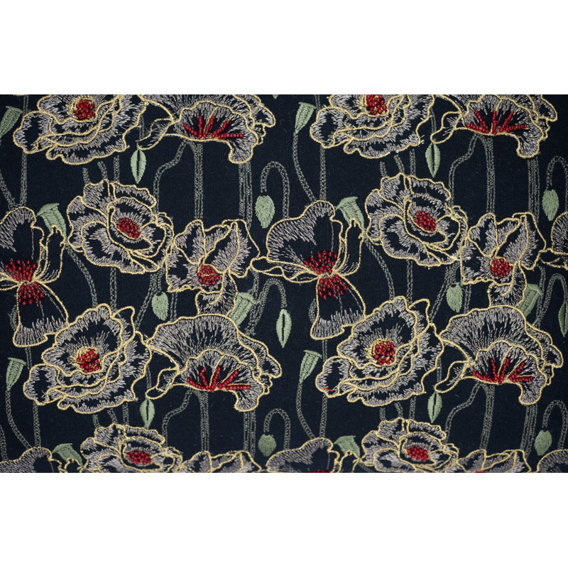 Embroidered Velvet Pillow Cover