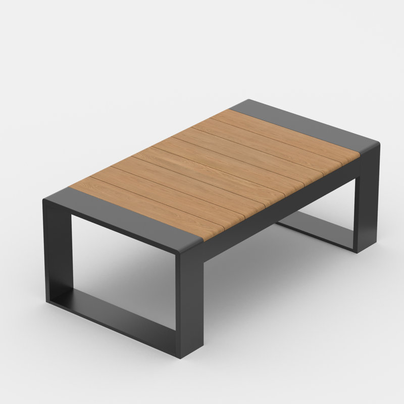  Table basse d'extérieur rectangulaire en aluminium surdimensionnée