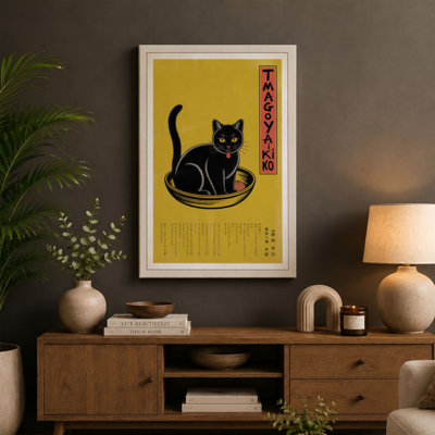 Taxicab Cat Vintage - Wrapped Canvas