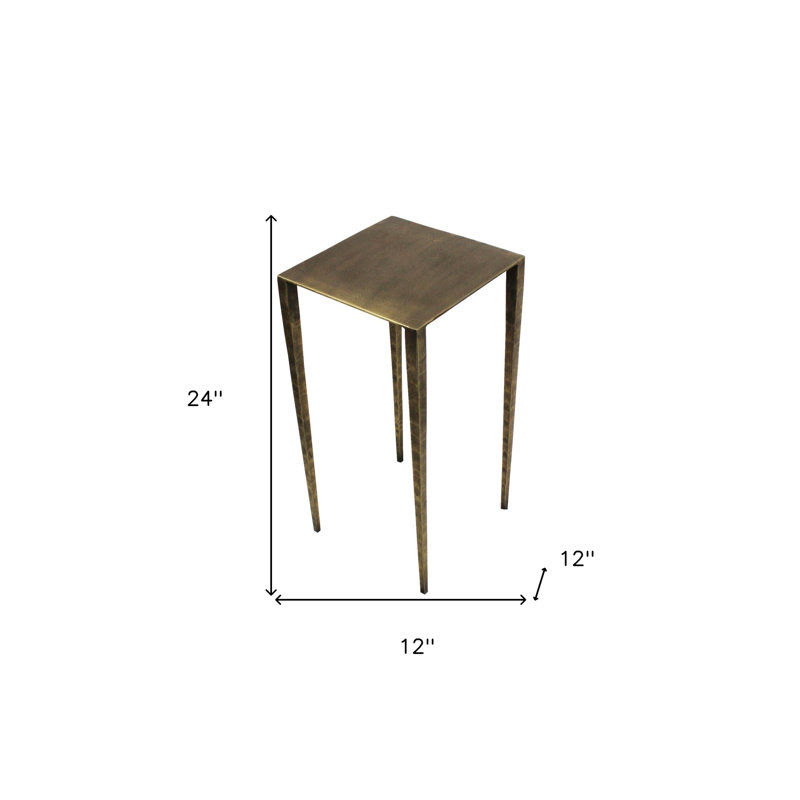 Table de bout carrée en fer 24 po Gracie Mills