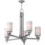 Lustre suspendu 5 lumières en nickel Carena-78890825