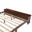 Lit plateforme de style campagnard avec tête de lit intégrée, tiroirs de rangement sous le lit et fabrication en bois massif robuste pour un sommeil organisé et confortable.-1052890451