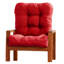 Coussin de siège / dossier d'extérieur capitonné, coussin de chaise de patio toutes saisons avec attaches, pour meubles de patio-1132482675