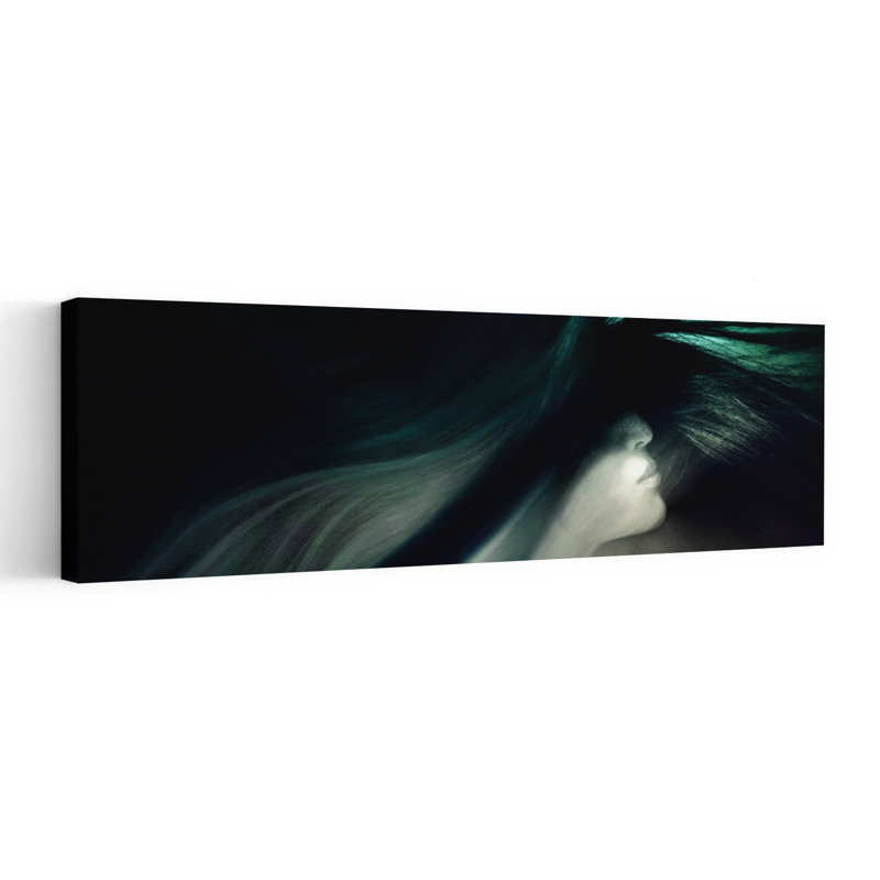 Ethereal Woman Flowing Hair by Sherin.Abdou - Wrapped Canvas Panoramic Print, 91.44 cm H x 30.48 cm W
