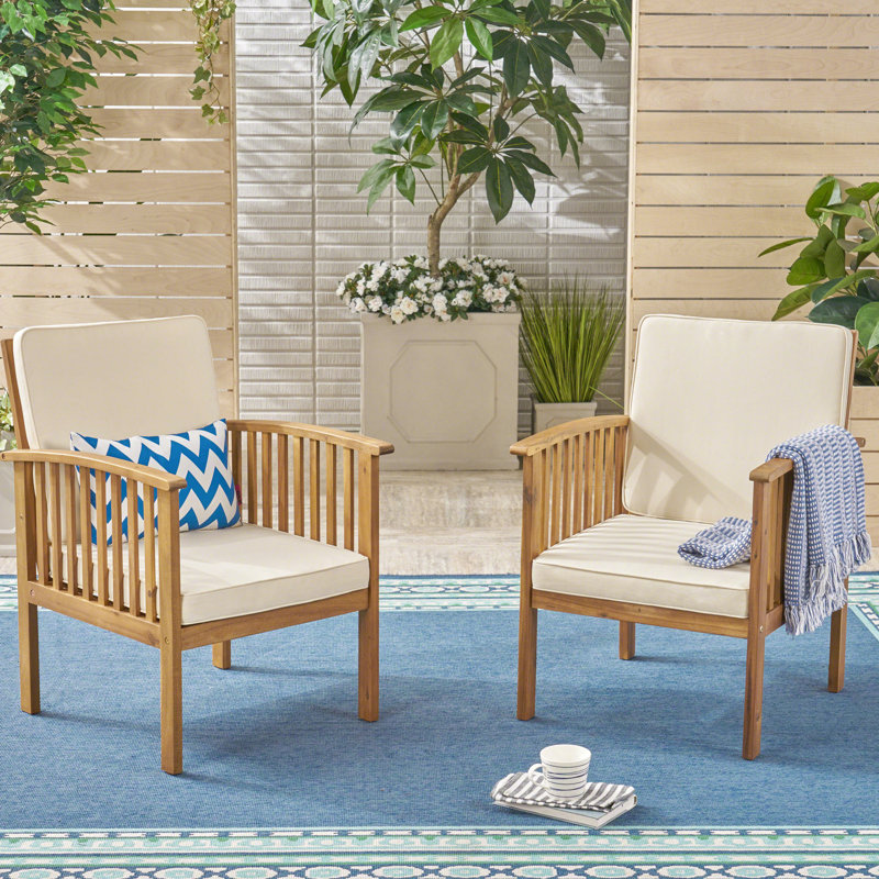 Fauteuils de jardin club - Assise profonde et revêtement en tissu avec rembourrage central et système anti-éclaboussures